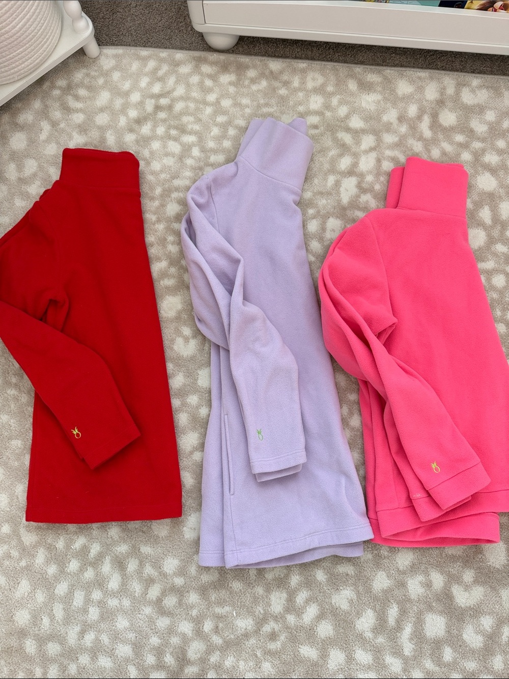 Cozy Fleece Pullover - Red, Lavender, Pink